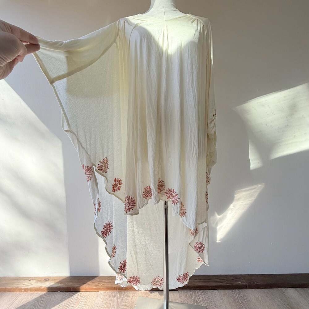 Free People High Low Boho Kaftan Embroidered Sequin Tunic